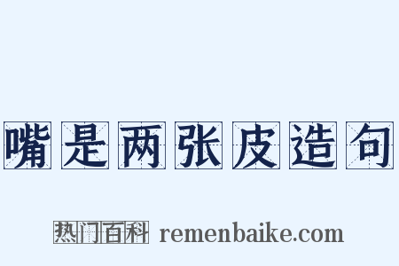 嘴是两张皮造句是什么意思的图片